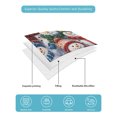 thumbnail image 4 of Full Size Quilt Bedding Set, Blue Snowman Christmas Reversible Summer Quilt 3 Pieces, Xmas Tree Snowflake Winter Birds Lightweight Bedspreads Coverlets with 2 Pillow Shams for All Seasons, 4 of 5