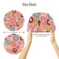 thumbnail image 2 of Colourful Donut Print Pink Silk Bonnet for Sleeping Women Men, Adjustable Elastic Satin Bonnet Bonnet for Sleeping, Soft Cute Similar Silk Curly Hair Bonnet for Sleeping, 2 of 7