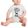 thumbnail image 2 of Sorry I Can't I Have Plans With My Doberman Pinscher Love Pet Dog Cute Baby Romper (White, 18-24 Months), 2 of 5