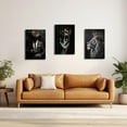 thumbnail image 4 of Hieng African American Wall Art Black Man Wearing Gold Crown Canvas Prints African Lion King Portrait Poster Wall Decor for Men Bedroom （Only canvas）, 4 of 6