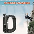 thumbnail image 5 of Yucurem Outdoor D-shaped Backpack Carabiner Plastic Steel Hanging Clasp Mountaineering Essential (Black), 5 of 8