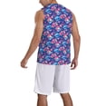 thumbnail image 2 of Naloa Blue Skull Flower Basketball Jersey Reversible Men's Mesh Athletic Sports Shirts Training Practice S-4XL4X-Large, 2 of 6