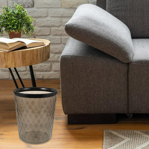 WHAMVOX  Household Trash Can Slim Waste Basket Garbage Cans Bin Outdoor Office Black