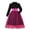 Hot Pink, variant on Gfyviroh Girls Dresses Puff Sleeve Patchwork Tulle Midi Dresses Trendy Button Front Dresses,Size 8-13 Years