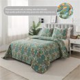 thumbnail image 4 of Lanpei Boho Floral Bedspread Set 2-Piece Twin, 100% Cotton Flower Quilt Coverlet Green Bedding Set Lightweight Farmhouse Quilted Bedspread (1 Coverlet+1 Pillow Sham), 4 of 7