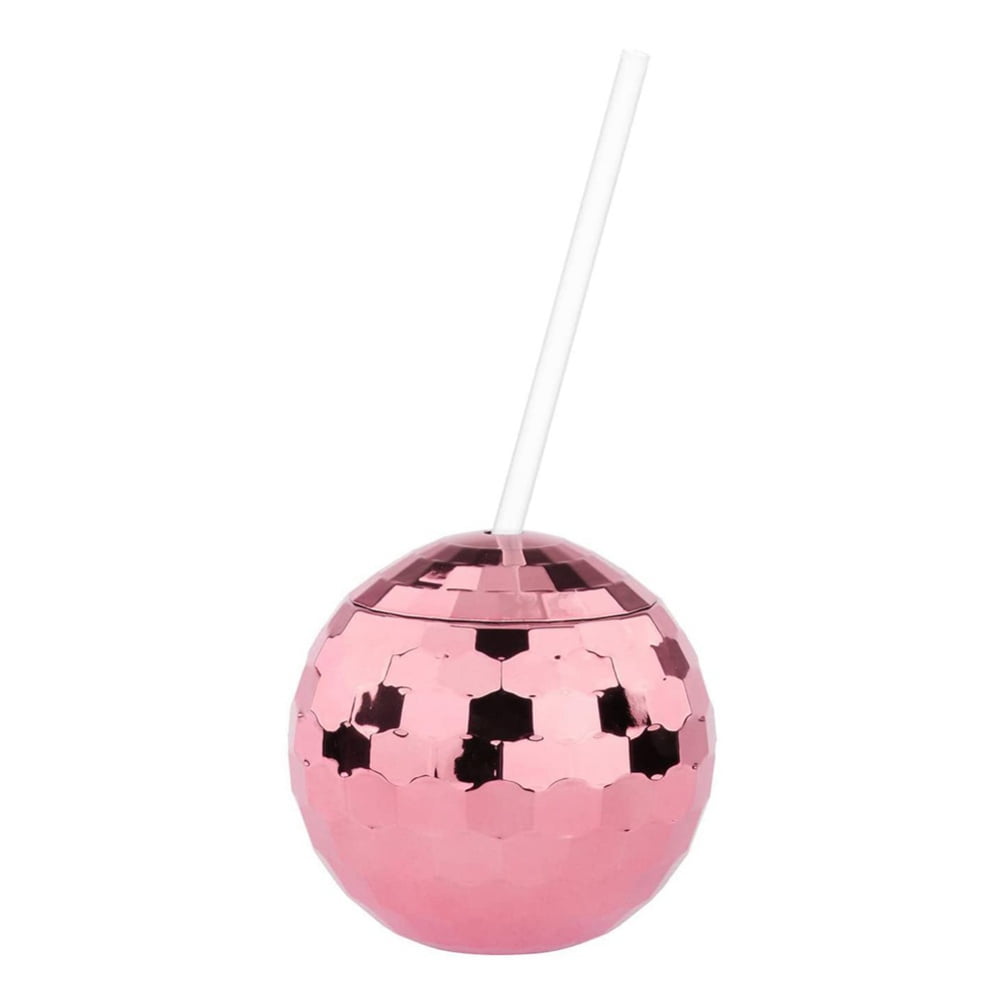 ANTQUE 9 PCS Disco Ball Cup with Straws, Tumbler Reusable Disco Flash Ball  Cups for Party, Cocktail Ball Cups Spherical with Lid and Straw Wine Cups