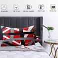 thumbnail image 5 of Set of 2 Throw Pillow Cover Red Black Stripes Grey White Design Retro Decorative Pillow Case Striped Home Decor Rectangle 12x20 Inch Cushion Pillowcase, 5 of 6