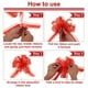 thumbnail image 4 of Uxcell 12 paquetes de lazo para envolver regalos, 8.7" x 6.7" lazos de cinta de grano de madera color rojo oscuro, 4 of 6