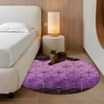 thumbnail image 2 of Round Rugs 4Ft, Purple Geometric Round Area Rug Washable Indoor Throw Carpet, Ombre Modern Abstract Art Soft Non Slip Circle Rug for Kitchen Nursery Room Home Decor Aesthetic, 2 of 8
