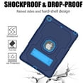 thumbnail image 4 of ELEHOLD iPad 9th Generation Case, iPad 8th Generation Case, iPad 7th Generation Case, Hybrid Shockproof Rugged Drop Protection Cover with Kickstand for iPad 10.2" 2021/2020/2019 Released,Navy Blue, 4 of 4