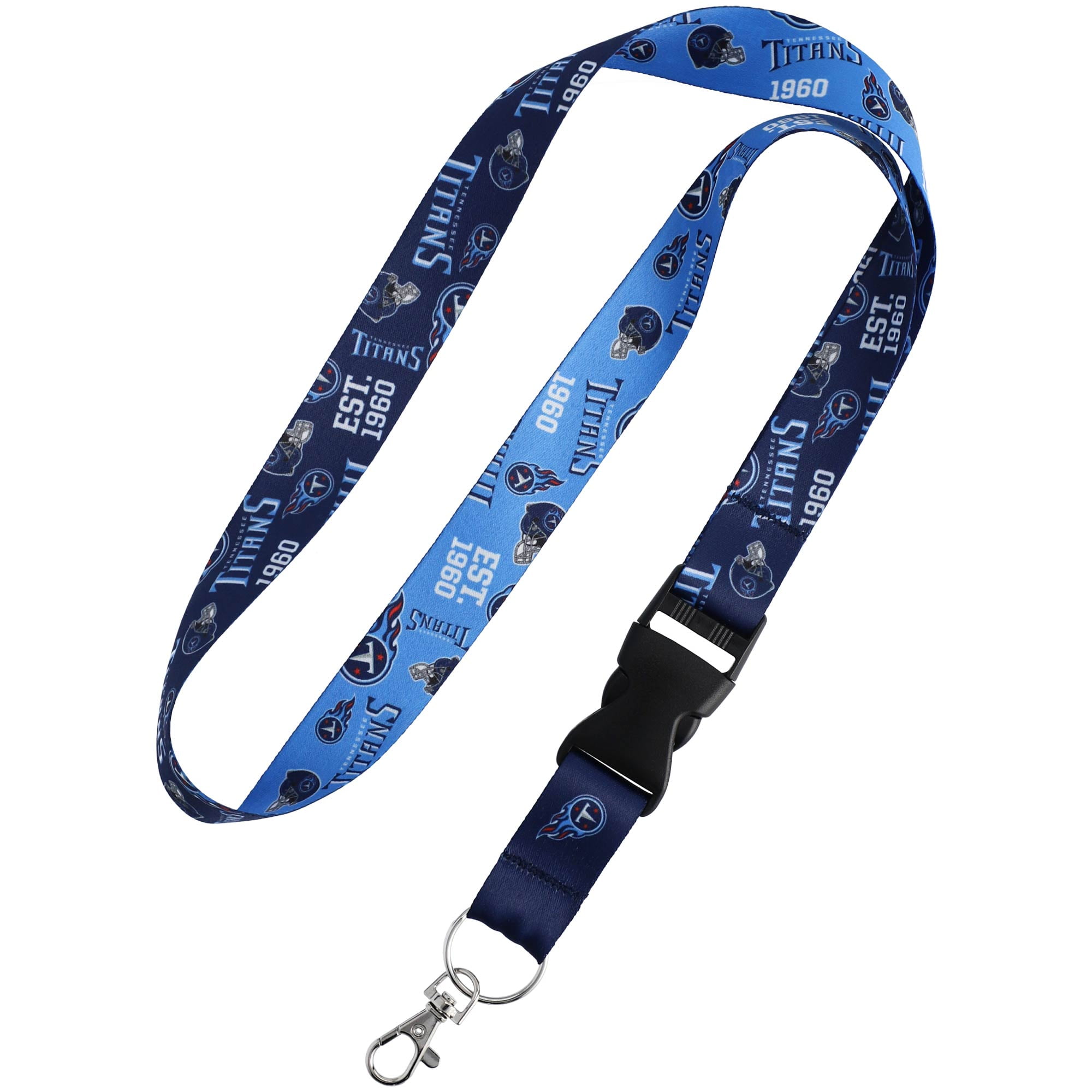 NFL Tennessee Titans Team Logo Reversible Lanyard Keychain 