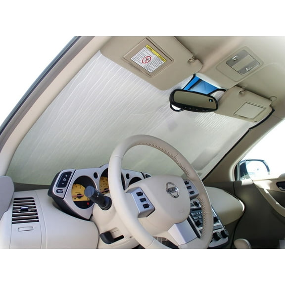 HeatShield, The Original Windshield Sun Shade, Custom-Fit for Nissan Murano SUV 2003, 2004, 2005, 2006, 2007, 2008, Silver Series