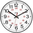 thumbnail image 1 of Infinity 90/1224-1 Combination 12/24 Hour Wall Clock 12 Inch Diameter, White, 1 of 2