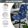 thumbnail image 3 of SCRAWLGOD Starry Sky 3 Pieces Set Computer Chair Cover with Arm Rest Covers Easy to Remove Desk Chair Seat Protector Breathable Rotating Chair Slipcover, S, 3 of 7