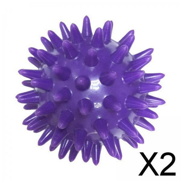 BELOVING 2xSpiky Massage Ball Exercise Ball Travel Easy to Carry 6cm Diameter Massage Roller Foot Massage Ball for Feet Soles Head Face Muscles , 2 Pcs