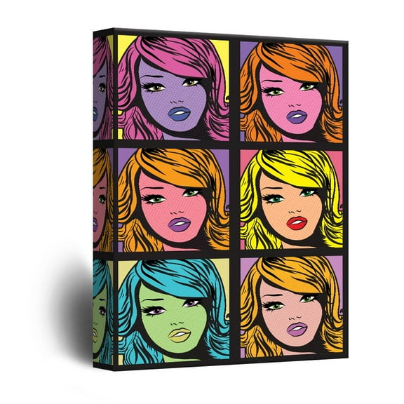 wall26 - Canvas Wall Art - Pop Art Woman Collage Comic Strip - Giclee Print Gallery Wrap Modern Home Art Ready to Hang - 32x48 inches