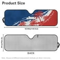 thumbnail image 5 of Uorisanigo Windshield Sun Shade for Jeep Wrangler JL JLU & 2020-2025 Jeep Gladiator, French Flag Color Palm Tree Front Window Shade for 2018-2025 Wrangler JL, Blocks UV Rays Car Sun Visor, 5 of 7