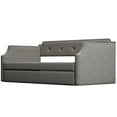 thumbnail image 5 of Euroco Twin Upholstered Daybed with Trundle for Kids Teens Bedroom, Gray, 5 of 17