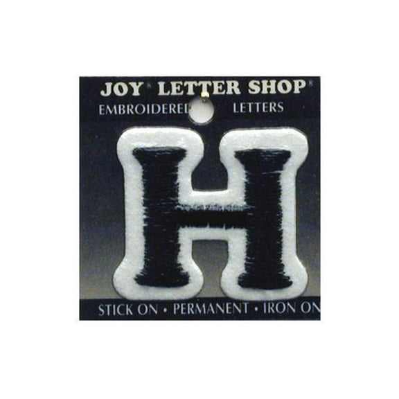 Joy Applique Letter Iron On Cooper 1.5" Black H