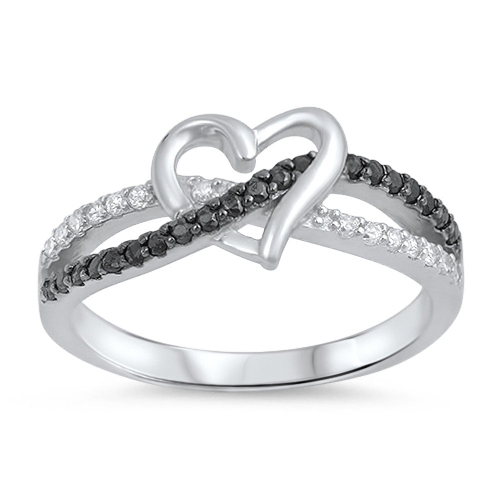 CHOOSE YOUR COLOR Sterling Silver Infinity Knot Ring 