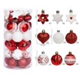 thumbnail image 4 of Paquete de 41 adornos de bolas de Navidad, juego de bolas de Navidad pintadas con estrellas, árbol de Navidad, boda, decoración de fiesta, 4 of 5