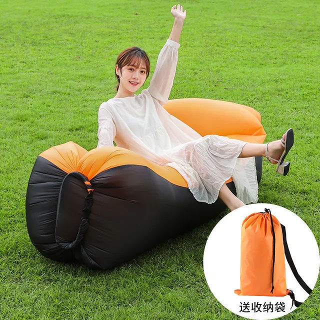 Inflatable Sofa Camping Air Lounger Beach Sleeping Bag Portable