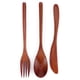 thumbnail image 2 of Tenedores De Cucharas De Madera, Juego De Cubiertos De Madera Juego De Tenedores De Cucharas De Madera Reutilizables Portátil Con Bolsa Para Viajes Para La Oficina Para Picnic ANGGREK Otros, 2 of 8