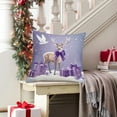 thumbnail image 7 of Xuniizn Christmas Pillow Covers 18x18 inch Xmas Decorations Soft Plush Faux Fur Wool Christmas Throw Pillow Cases Winter Holiday Decor for Sofa Living Room, Purple, 7 of 7