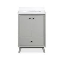 DHP Bleeker 24 Inch Bathroom Vanity, Gray
