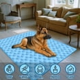 thumbnail image 4 of Dog Cooling Mat, Summer Cooling Pad for Medium Dogs, Puppies, Lightweight Breathable Pet Mat, Washable Dog Mat for Crate, Floor, Sofa, Car, Blue, 26.77''x18.89'', 4 of 5