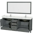 thumbnail image 5 of Wyndham Collection WCS141480DESWCUNSM70 Sheffield 80" Free Standing Double Basin Vanity, 5 of 7