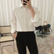 thumbnail image 1 of Camisa de manga larga negra de moda para hombre, chaqueta de uniforme militar de moda, ropa informal blanca para primavera y otoño, 1 of 4