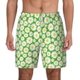 thumbnail image 2 of Goofa Daisies Flowers Printed Men's Swim Trunks Board Shorts Quick Dry Mens Swimming Trunks with Compression Liner,Breathable Fit Hawaii Beach Shorts-Small, 2 of 9