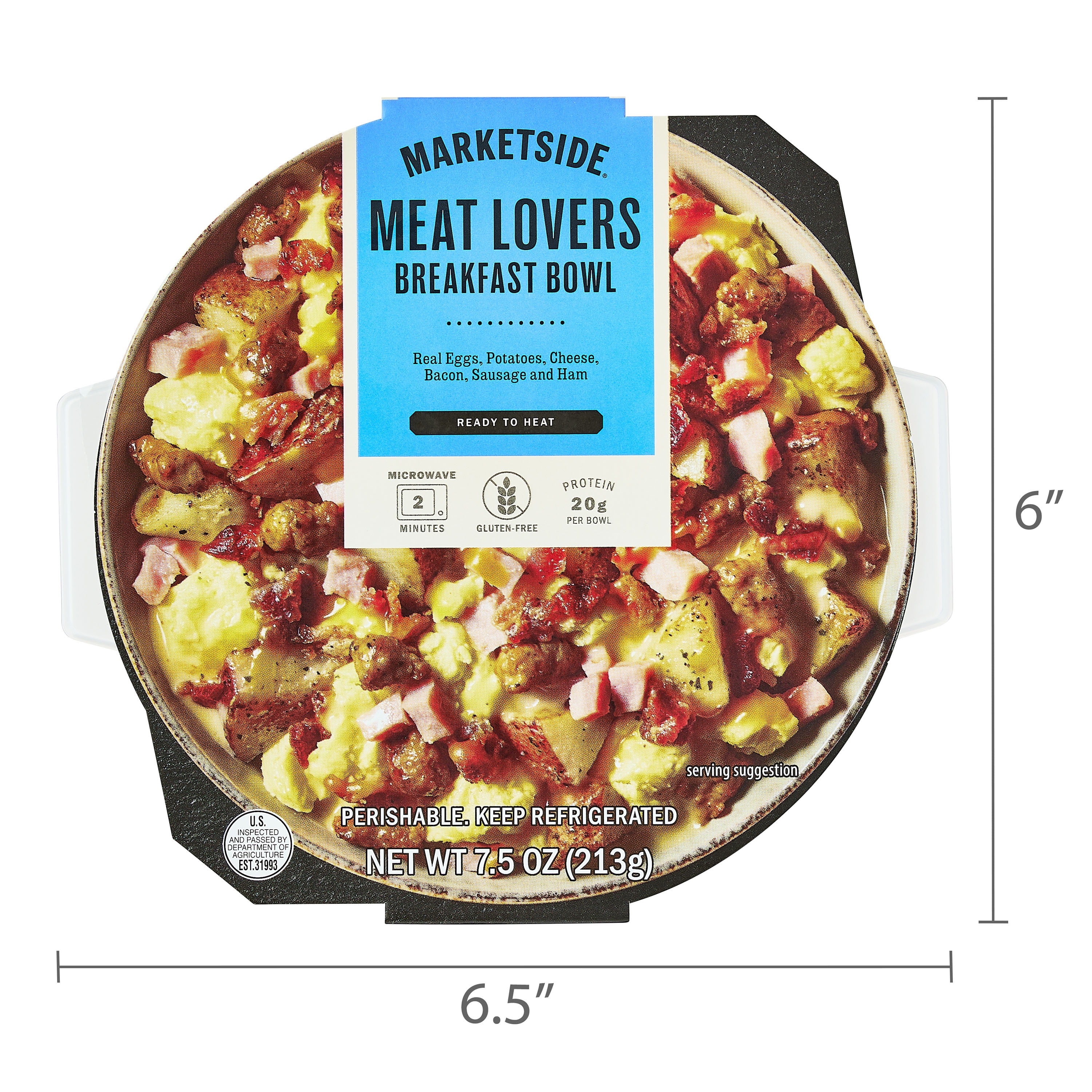 Marketside Meat Lovers Breakfast Bowl, 7.5OZ (Refrigerated)