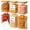 1.6Qt*3+1Qt*3, variant on 6-Pack Square Glass Pantry Storage Containers with , Airtight Stackable Pantry Organization and Storage Set (1.6 Qt/1 Qt) for Snacks, Cereal & Coffee
