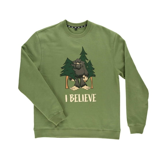LazyOne Unisex Sweatshirt for Men and Women, Novelty Crewneck Sweater, Comfortable Outerwear (Bigfoot, L)