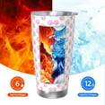 thumbnail image 6 of KLL Pink Paw Print 40oz Stainless Steel Insulated Car Cup with Spillproof Lid - Keep Your Drink Hot or Cold on the Go-Straw Three-piece Set, 6 of 8