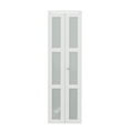 thumbnail image 3 of 24" x 80" 3-Lite Frosted Glass Bifold Doors with Hardware Kit & Knob, Solid Core MDF Wood, Interior Folding Door for Closet, Pantry Door, White Wood Texture Surface, 3 of 10