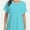 Light Green, variant on Women's V-Neck Tee Summer Tshirts Casual Short Sleeve Tops Loose Blouse Fit Tunic Soft