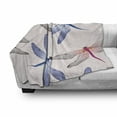 thumbnail image 3 of Dragonfly Soft Flannel Fleece Throw Blanket, Dragonfly Forms High Detailed Ornate Irregular Macro Retro Simplistic Print, Cozy Plush for Indoor and Outdoor Use, 50" x 70", Pink Blue, by Ambesonne, 3 of 6