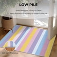 thumbnail image 5 of Colorful Stripe Area Rug Multicolor Line Carpet Washable Non Slip Soft Living Room Bedroom Entrance Mat 2x3ft, 5 of 8