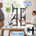thumbnail image 2 of ﻿ TAVR Furniture Dual Monitor Desk Mount Arm for 17-35 in Screens, Security Lock Freestanding Full-Motion Monitor Mount, 2 of 9