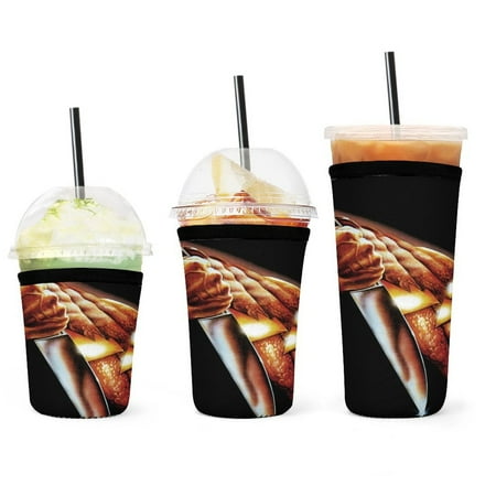 

Set of 3 Packs Reusable Hot And Iced Coffee Cup Sleeve Neoprene Tumbler Sleeve Halloween(16 24 32oz)