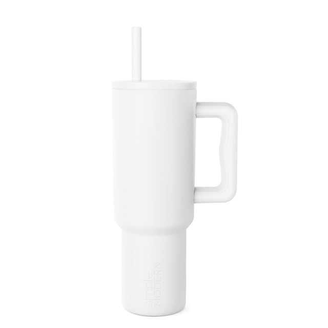 Vaso Simple Modern Trek Signature de 1,2 L con asa, color blanco invierno