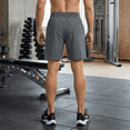 thumbnail image 6 of PUZTLOY Men's Running Shorts with Zipper Pockets Lightweight Quick Dry Basketball Gym Workout Athletic Shorts Grey S-3XL, 6 of 10