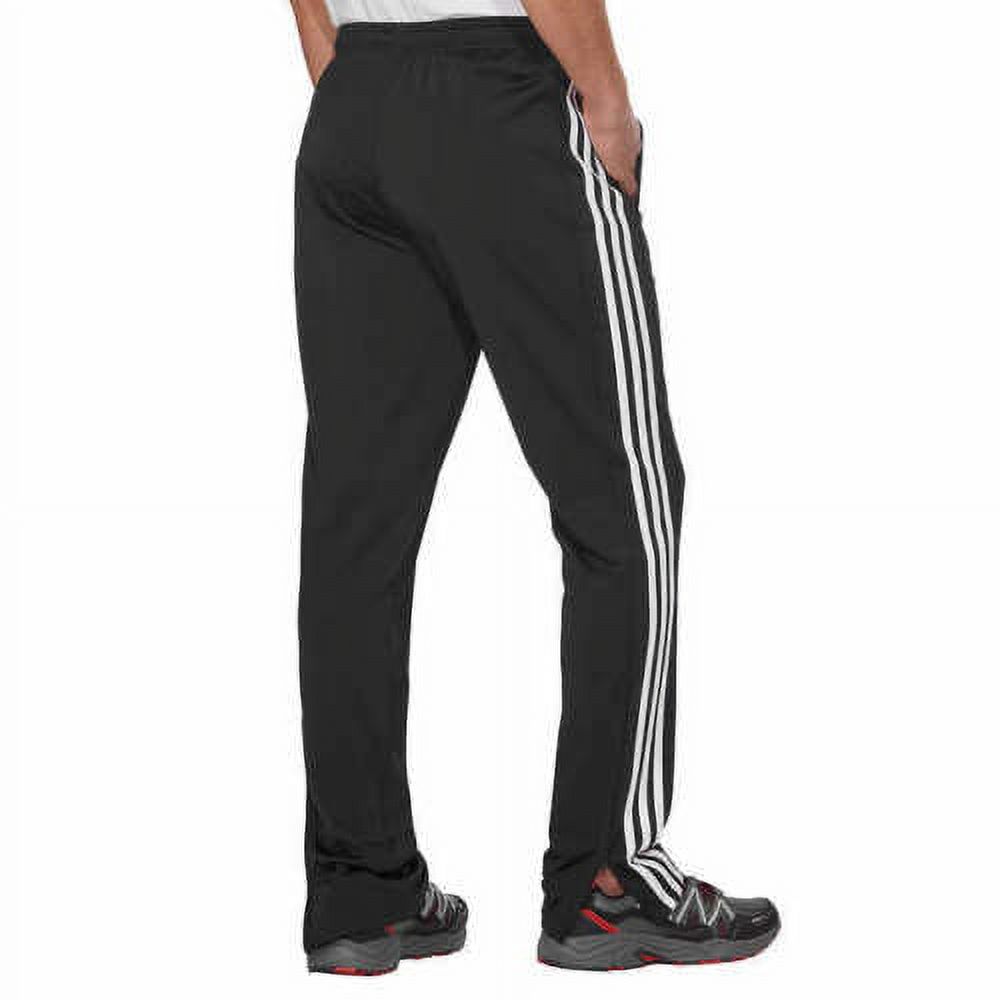 Adidas Men's Climalite Essentials Tricot 3 Stripe Tapered Leg Zip Pants  - Black (X-Large) - image 2 of 2