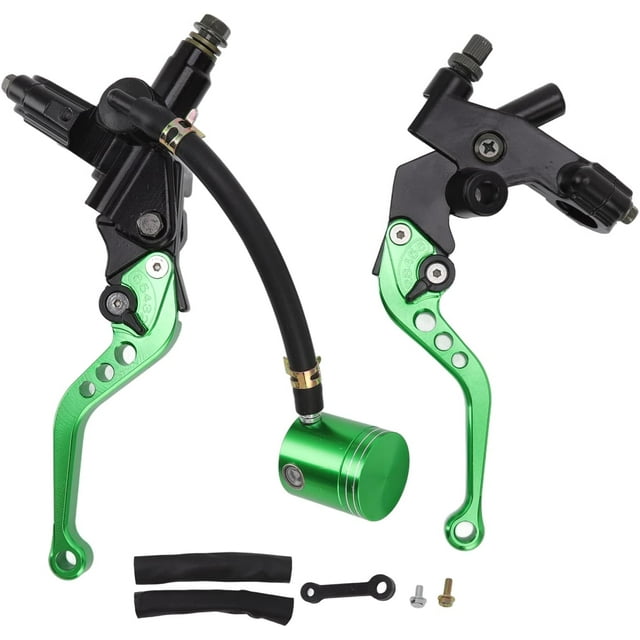 HUGFEGWE UniversalClutch Brake Lever Aluminium Alloy Motorcycle Replacement (Green) CJB91-78951