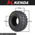 thumbnail image 4 of Kenda Bearclaw EX K573 - 23x8-10 Front & 23x10-10 Rear Tires for All Terrain (ATV), UTV, and Side by Side (SxS) Vehicles - 6-Ply - Bear Claw EX 23x8x10 23x10x10 (4-Pack), 4 of 9