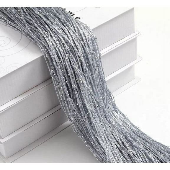 ERDOUY 2Pcs Sequin Curtain for Doorway,Door String Curtains, 39x79 inch HangingCloset Bedroom Blind Living Room Divider Featuring Elegant Window Wall Panel Fringe Backdrops –Silver