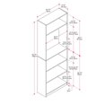 thumbnail image 2 of CorLiving Teo Engineered Wood 5-Tier Adjustable Shelf Adult Bookcase, 2 of 8